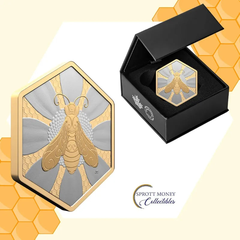 2025 Fine 1 oz Silver Coin Nature's Delight: The Honey Bee Royal Canadian Mint