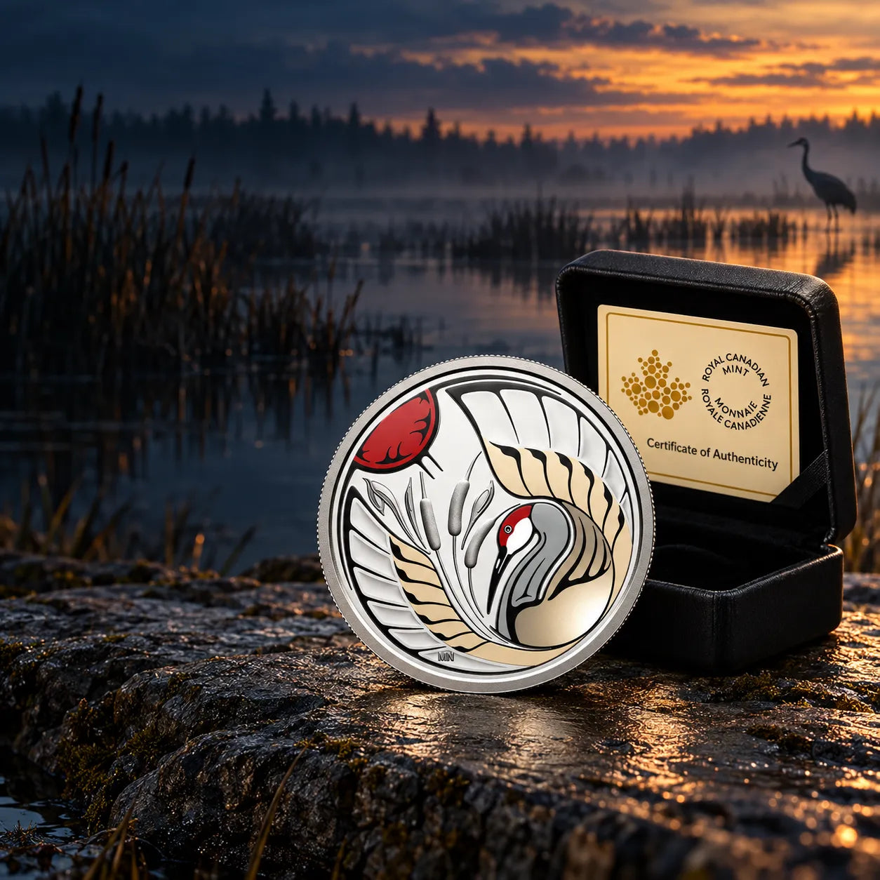 2026 3/4oz CLAN Animals Sandhill Crane Silver Proof Coin-Royal Canadian Mint