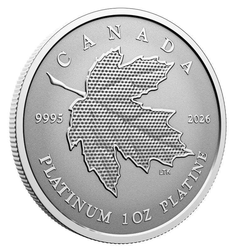 2026 1oz PURE PLATINUM COIN MAPLE LEAF FOREVER ROYAL CANADIAN MINT