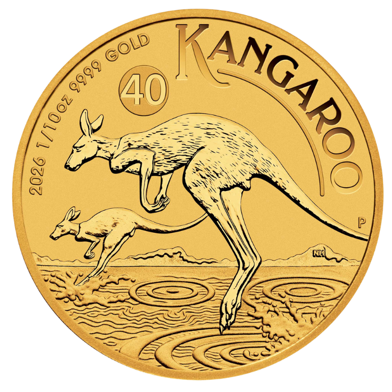 2026 1/10oz Gold AUSTRALIAN KANGAROO Proof Coin THE PERTH MINT