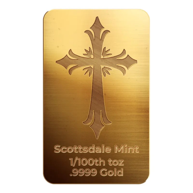 2026 1/100th oz Easter | Cross Gold Bar in Certi-Lock-Scottsdale Mint