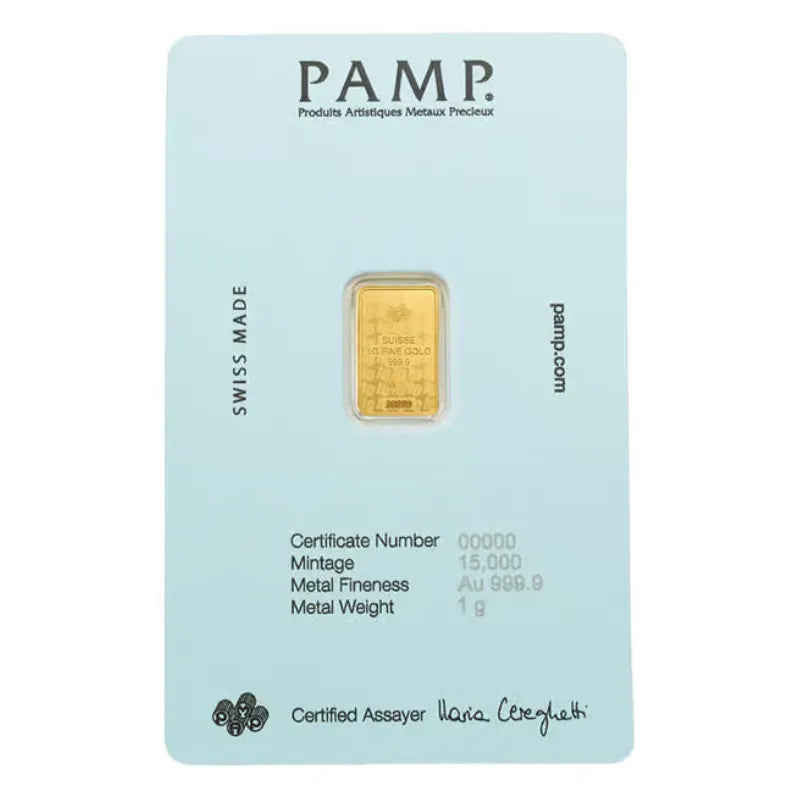 2026 1 Gram Maradona Gold Bar in Assay-PAMP Suisse