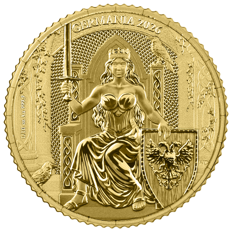 2026 1/10 oz Germania Gold Coin in Card -Germania Mint