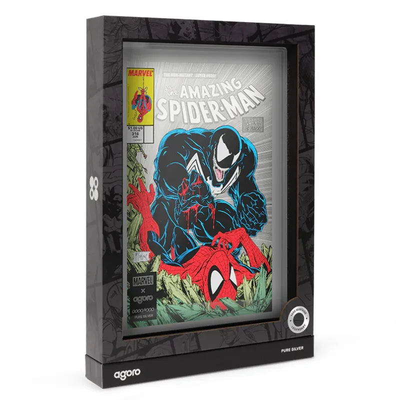 2026 1 oz Silver Marvel The Amazing Spiderman #316: Venom Unleashed Proof / Coloured Foil-AGORO