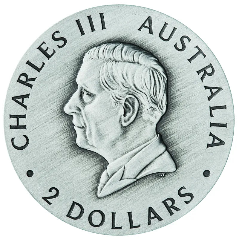 2026 2 oz. Butterfly Silver Antiqued Coloured Coin- The Perth Mint