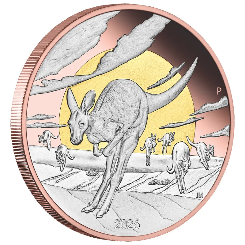2026 5 oz. WONDERS OF AUSTRALIA Silver Proof Double Gilded Coin- The Perth Mint