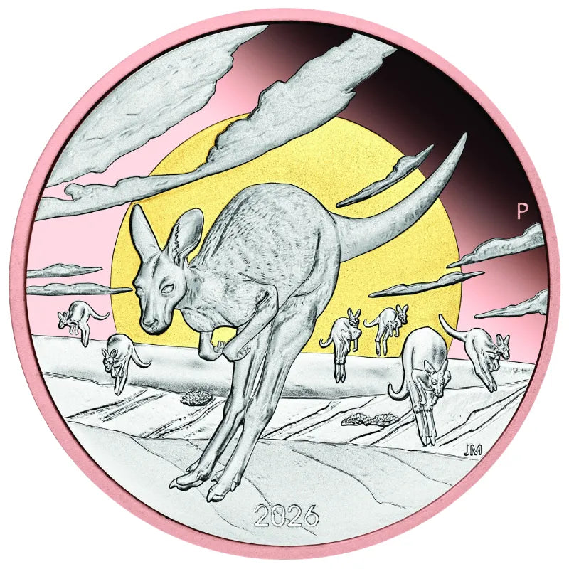 2026 5 oz. WONDERS OF AUSTRALIA Silver Proof Double Gilded Coin- The Perth Mint