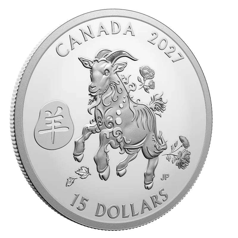 2027 1 oz. LUNAR YEAR OF THE GOAT Silver Proof Coin- Royal Canadian Mint