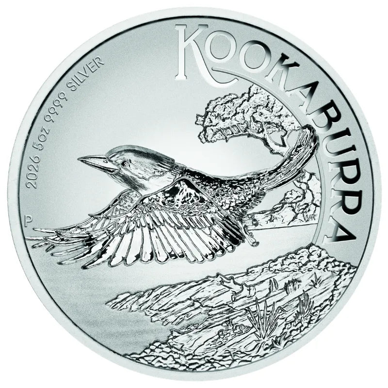 2026 5 oz. AUSTRALIAN KOOKABURRA Silver Incused Coin- The Perth Mint