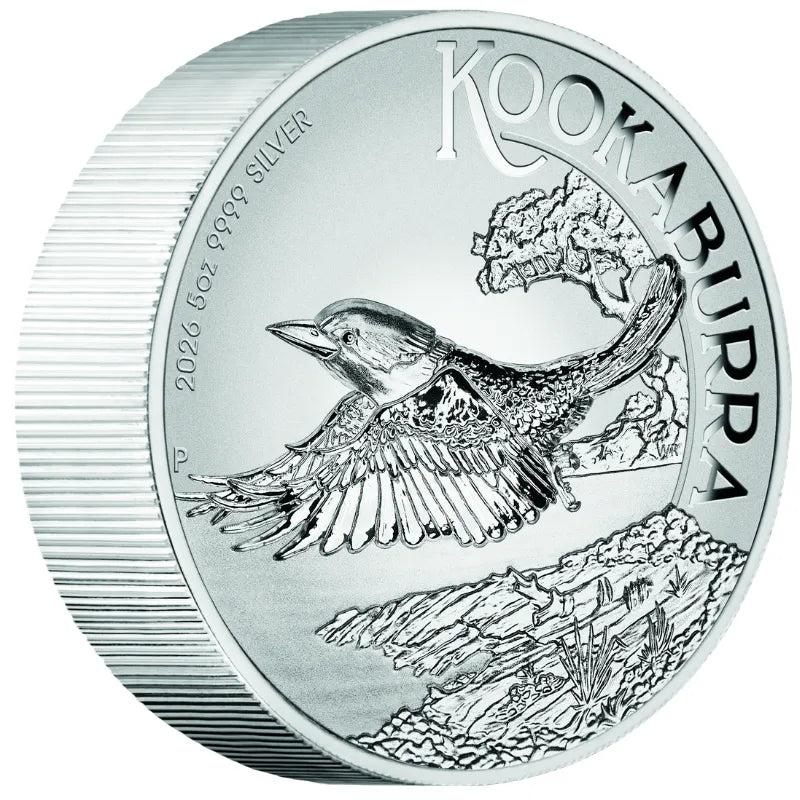2026 5 oz. AUSTRALIAN KOOKABURRA Silver Incused Coin- The Perth Mint