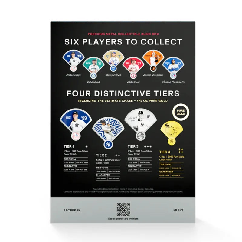 2026 1/2 oz  Major League Baseball® - American League™  Coin Blind Box-AGORO