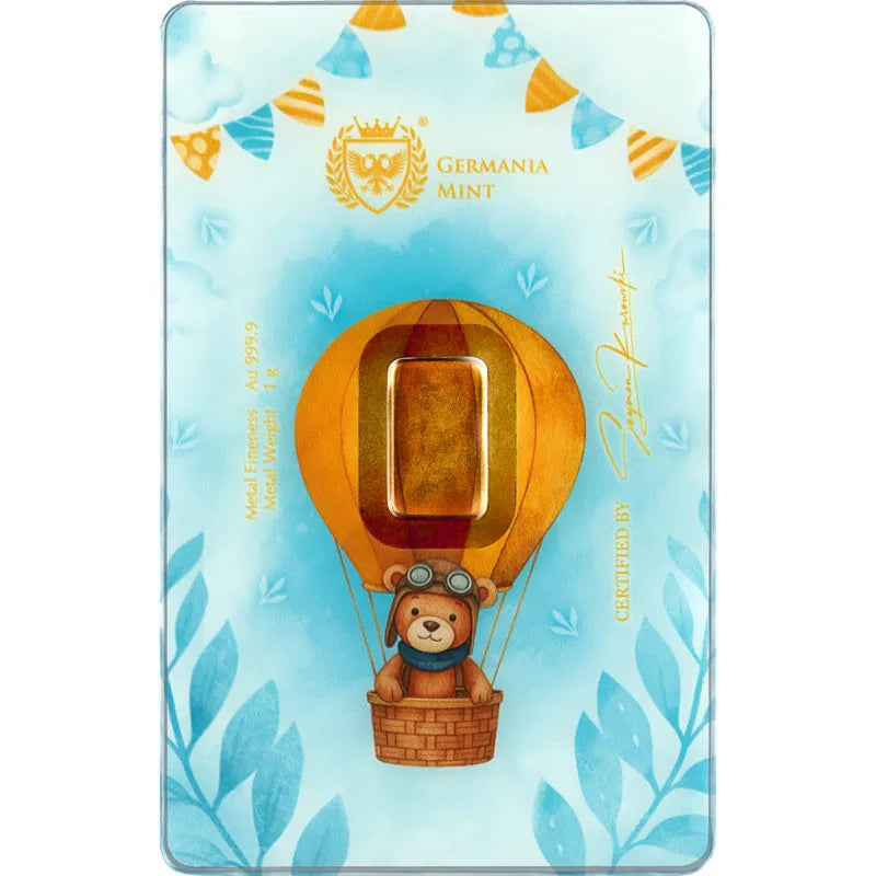 2026 1g Gold Minted Bar New Born Boy -Germania Mint