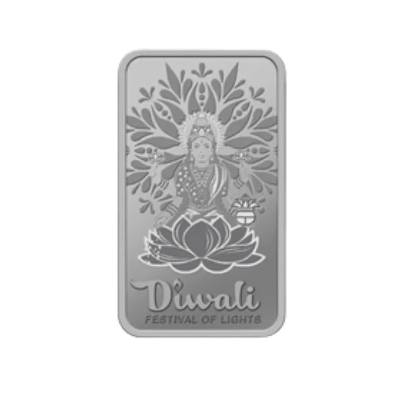1 oz Diwali Lakshmi & Sacred Cow Silver Proof-like Bar- PAMP Suisse