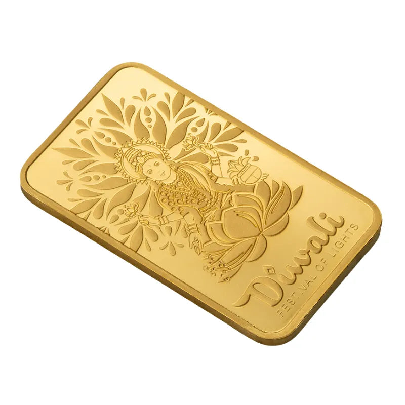 2026 1 Gram Diwali Lakshmi & Sacred Cow Gold Proof-like Bar- PAMP Suisse