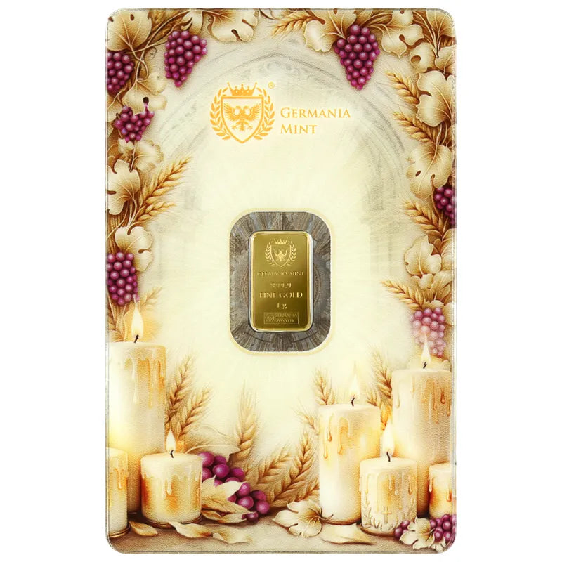 1g Gold Minted Bar First Holy Communion -Germania Mint
