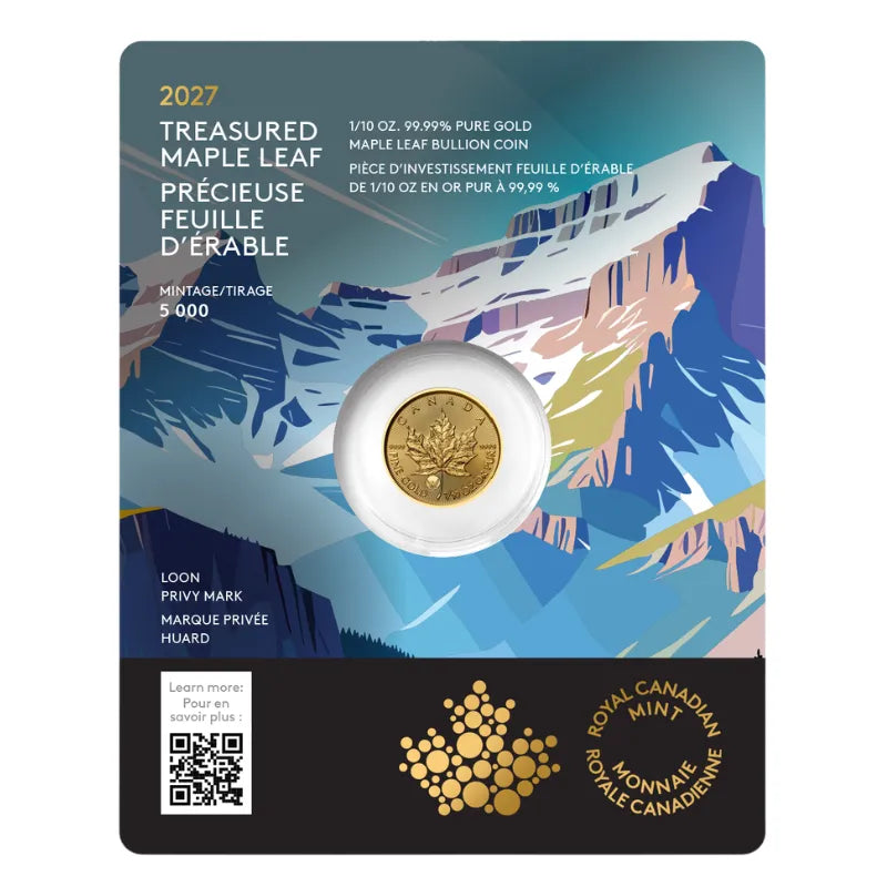 2027 1/10 oz Treasured Gold Maple Leaf Loon Privy Mark Coin - Royal Canadian Mint