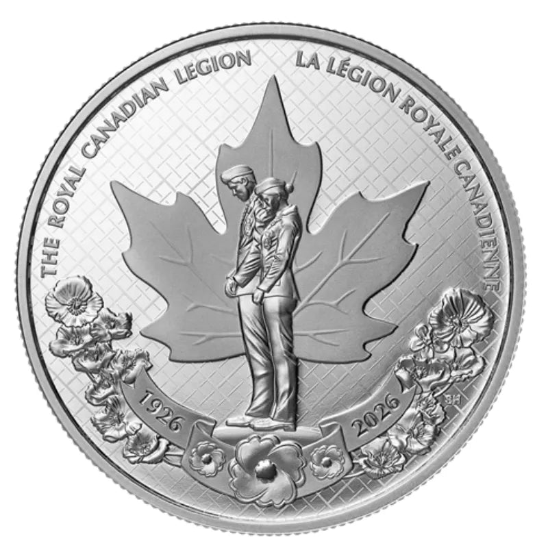 2026 23.17g 100th Anniversary of The Royal Canadian Legion Silver Proof Dollar Coin- Royal Canadian Mint