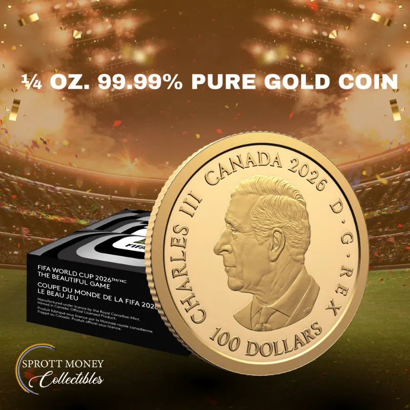 2026 1/4 oz PURE GOLD COINFIFA WORLD CUP 2026TM/MC:THE BEAUTIFUL GAME Royal Canadian Mint