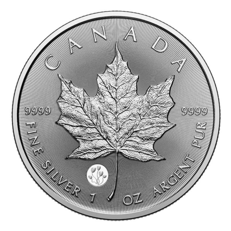 2026 1oz Maple Leaf Coin-Treasured Silver Maple Leaf: Celebration Privy Mark Silver Premium Bullion Coin- Royal Canadian Mint