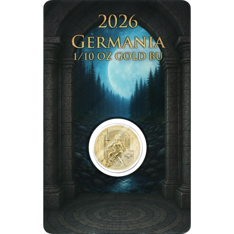 2026 1/10 oz Germania Gold Coin in Card -Germania Mint
