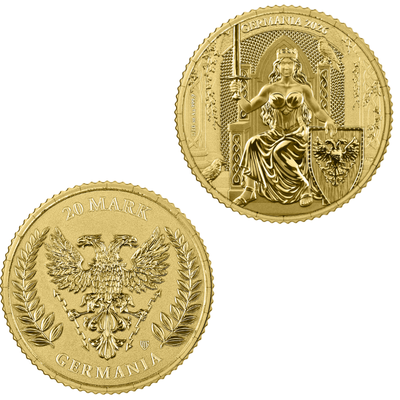 2026 1/10 oz Germania Gold Coin in Card -Germania Mint
