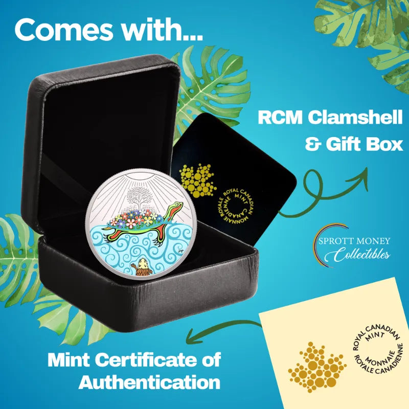 2026 1 oz. TURTLE ISLAND Silver Proof Coin- Royal Canadian Mint