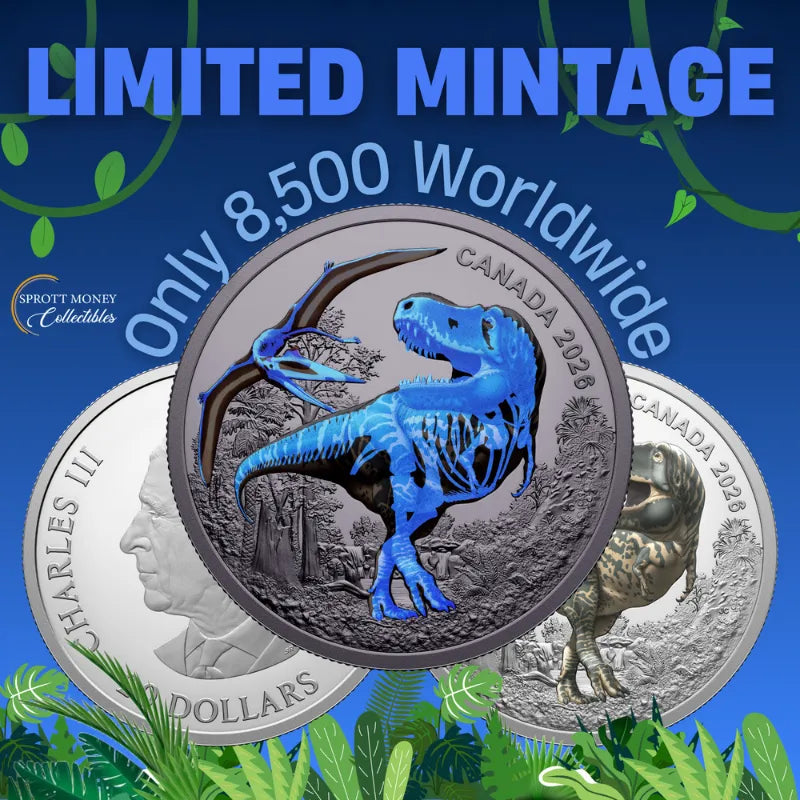 2026 1 oz. T. REX Silver Proof Coin with Flashlight- Royal Canadian Mint