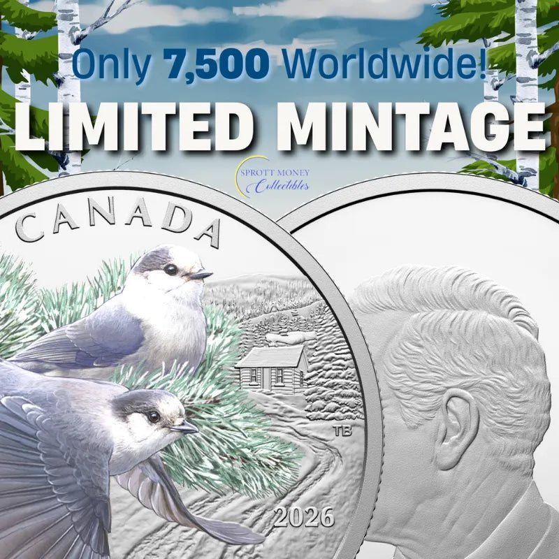 2026 1 oz. COLOURFUL BIRDS: CANADA JAYS Silver Proof Coin- Royal Canadian Mint