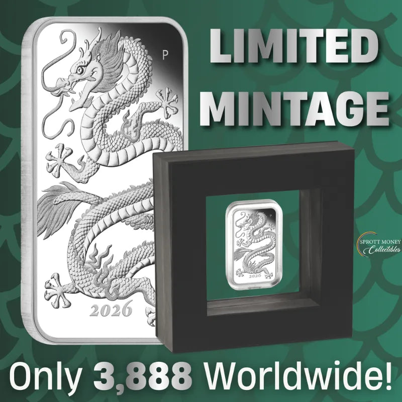 2026 1 oz. DRAGON Silver Proof Rectangular Coin- The Perth Mint