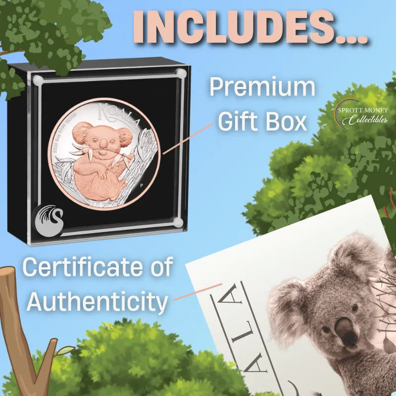 2026 5 oz. AUSTRALIAN KOALA Silver Proof High Relief Gilded Coin- The Perth Mint