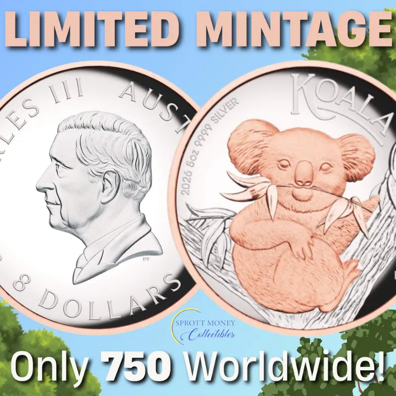 2026 5 oz. AUSTRALIAN KOALA Silver Proof High Relief Gilded Coin- The Perth Mint