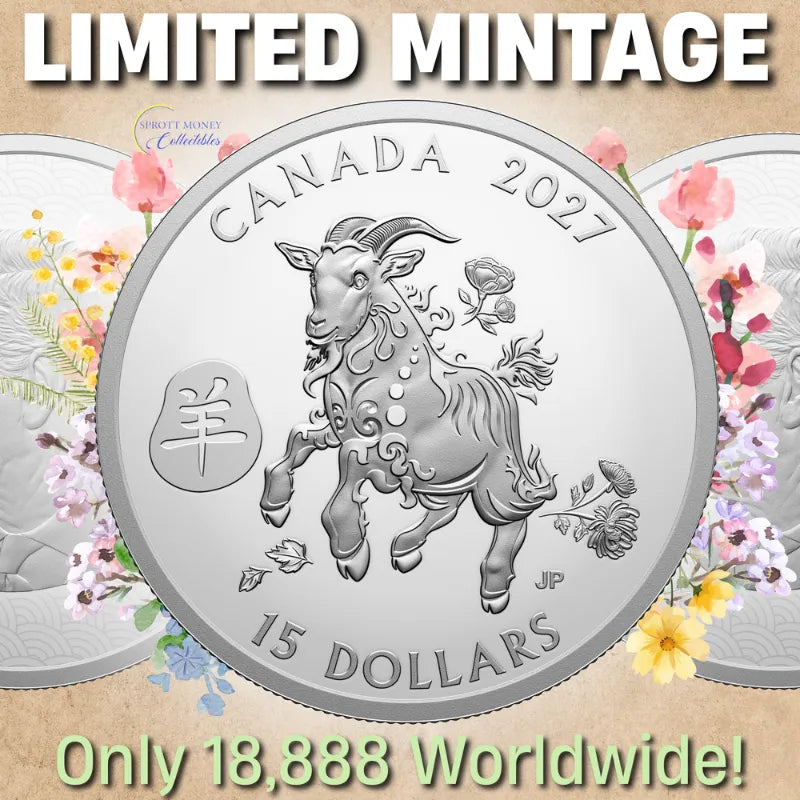 2027 1 oz. LUNAR YEAR OF THE GOAT Silver Proof Coin- Royal Canadian Mint