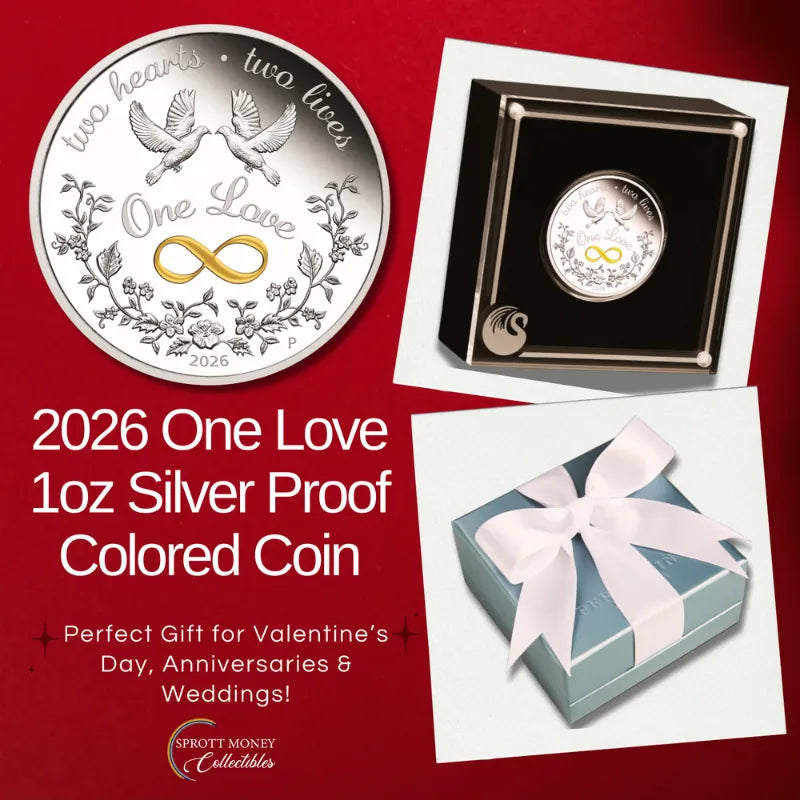 2026 One Love 1oz Pure Silver Proof Colored Coin The Perth Mint