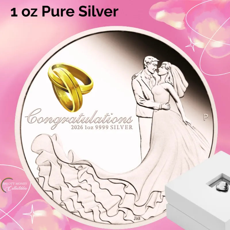 2026 Wedding 1 oz Pure Silver Proof Coin - The Perth Mint
