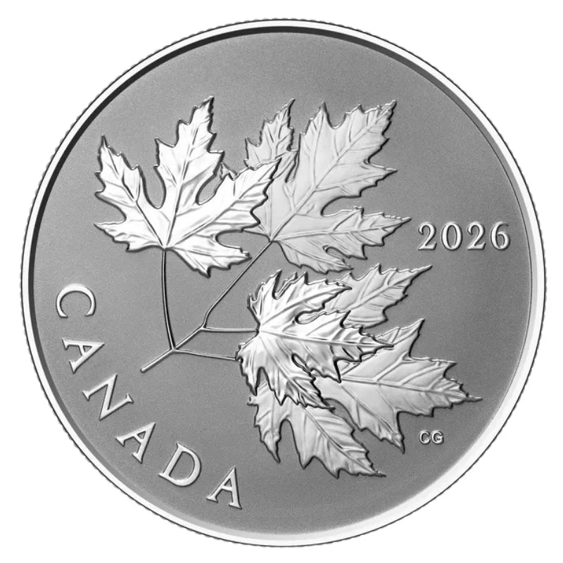 2026 ½ oz Gleaming Maple Leaves Fine Silver Coin - Royal Canadian Mint