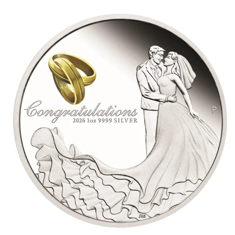 2026 Wedding 1 oz Pure Silver Proof Coin - The Perth Mint