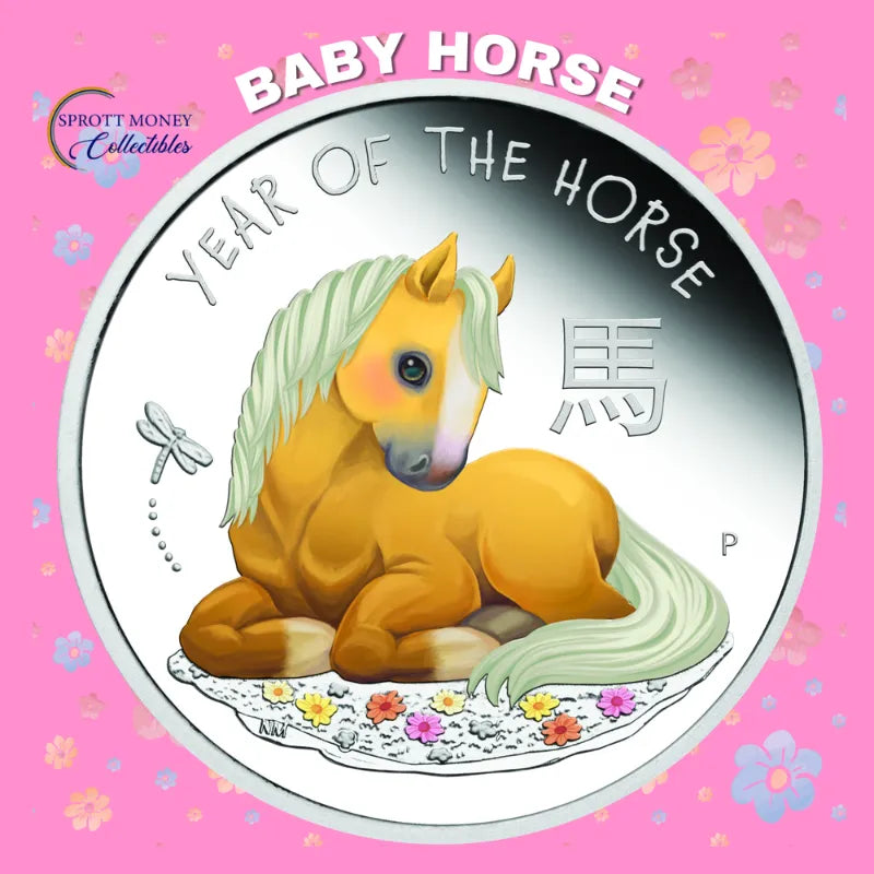 Baby Horse 2026 1/2oz Silver Proof Coloured Coin The Perth Mint Sprott Money