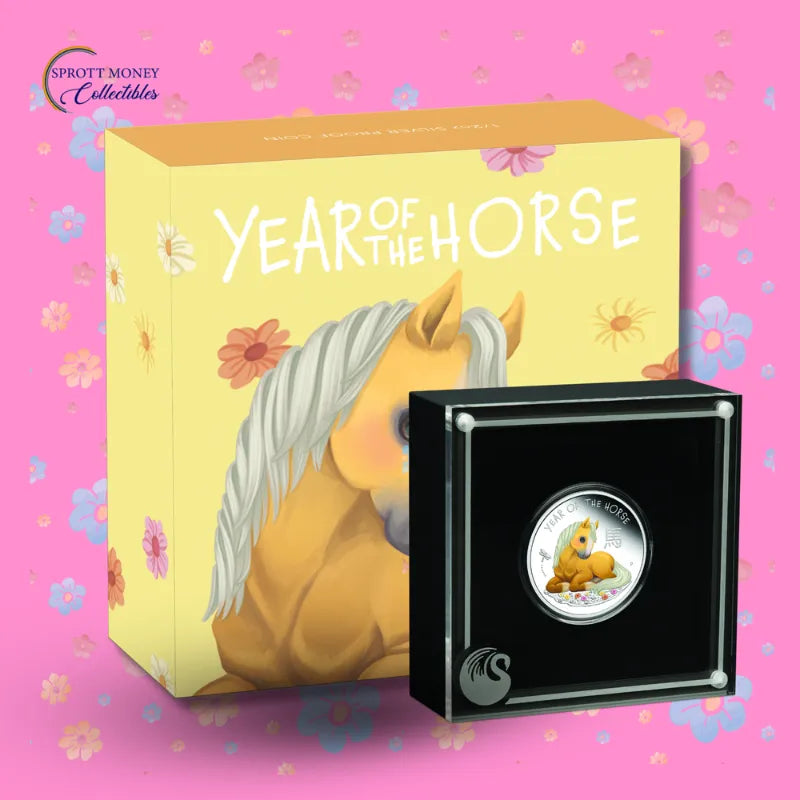Baby Horse 2026 1/2oz Silver Proof Coloured Coin The Perth Mint Sprott Money