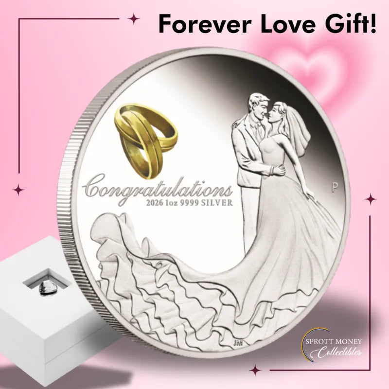 2026 Wedding 1 oz Pure Silver Proof Coin - The Perth Mint