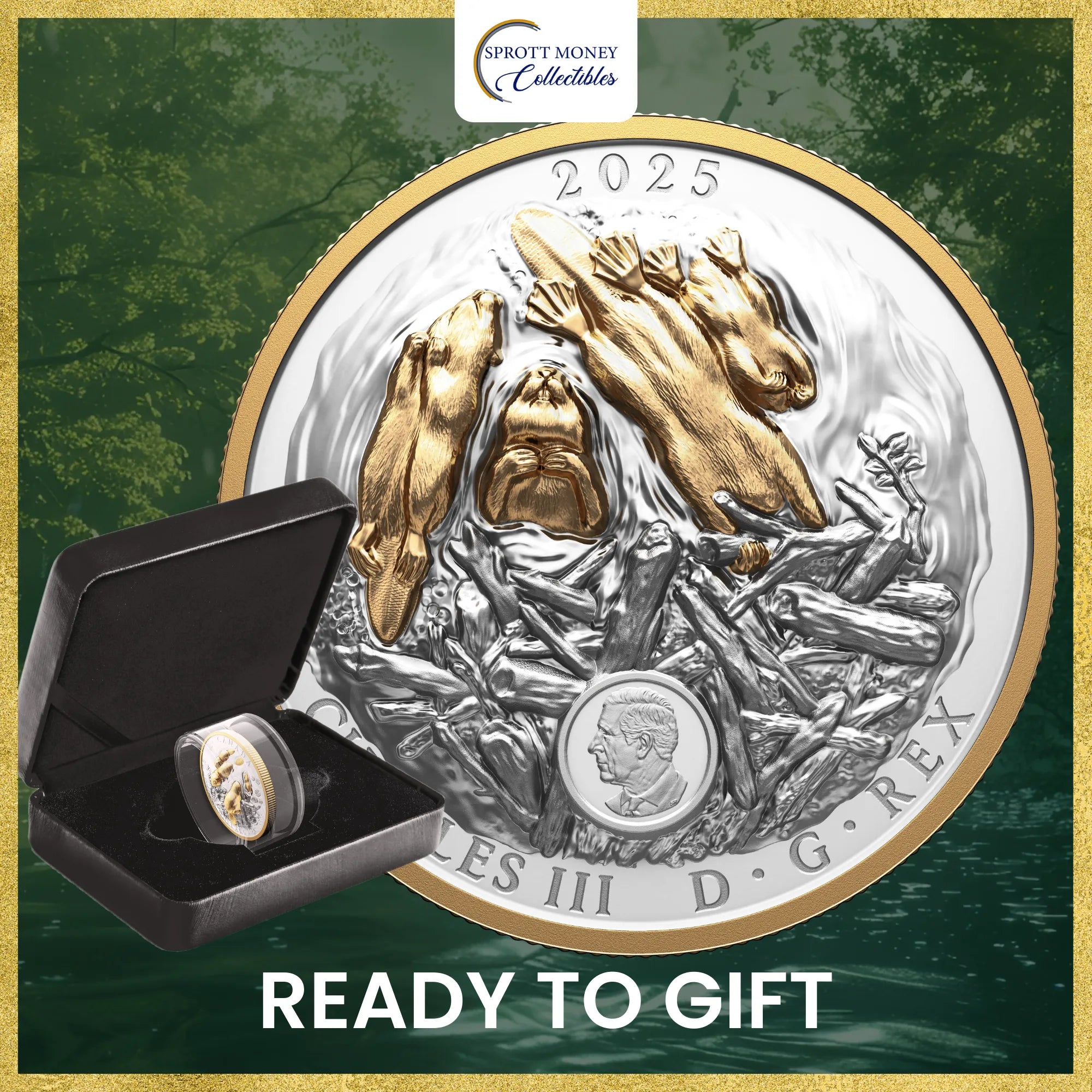 2025 100.74 g Fine Silver Coin Canadian Symbol: The Beaver –Royal Canadian Mint