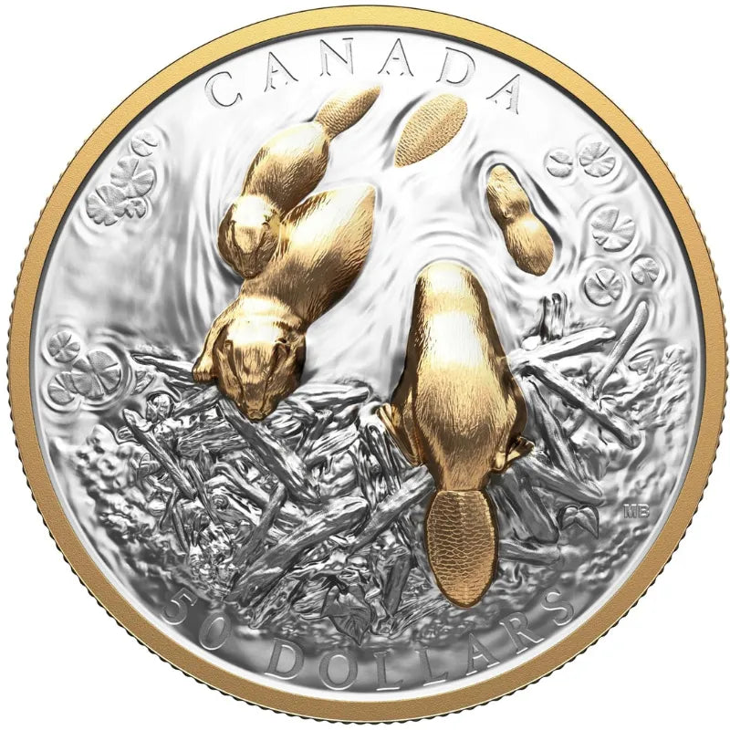 2025 100.74 g Fine Silver Coin Canadian Symbol: The Beaver –Royal Canadian Mint 