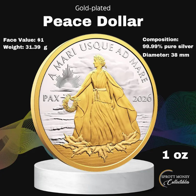 2026 Fine 1oz Silver Coin Peace Dollar - Royal Canadian Mint