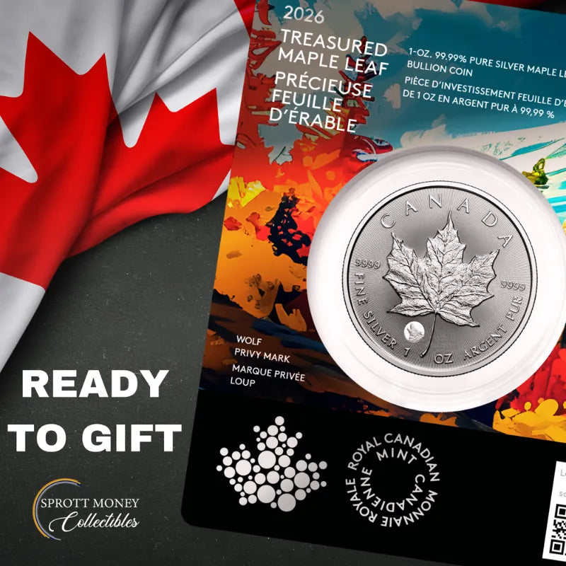 2026 1oz Pure Silver Maple Leaf Coin-Treasured Silver Maple Leaf: Wolf Privy Mark - Royal Canadian Mint