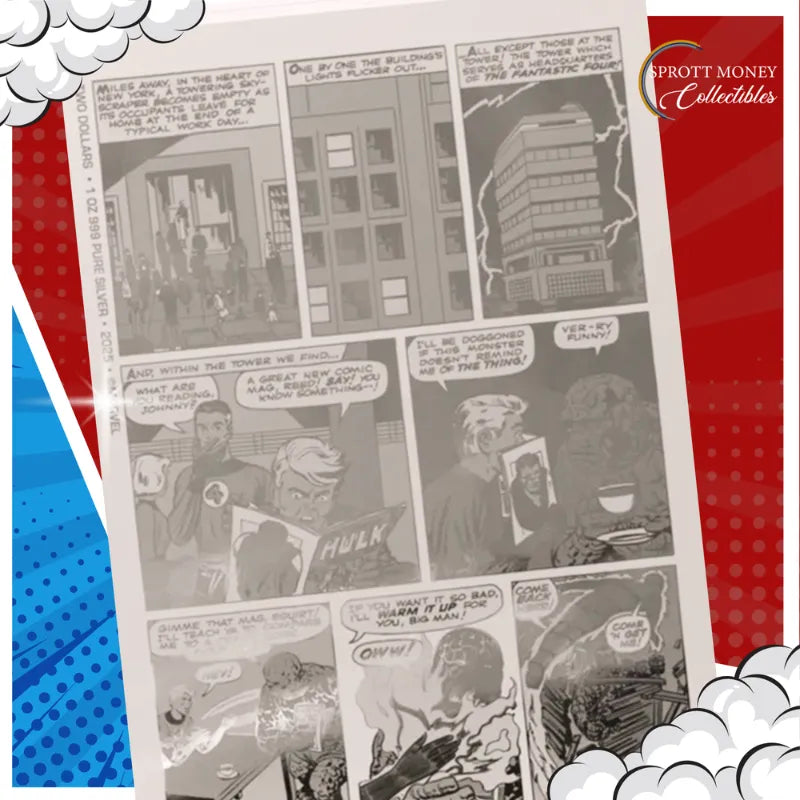 2025 1oz Comix Fantastic Four #5 Pure Foil Silver