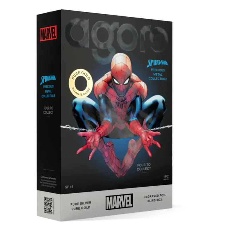 2025 Marvel Spider Man 5 gram Proof/Colour Silver or Gold Foil Blind Box New Zealand Mint