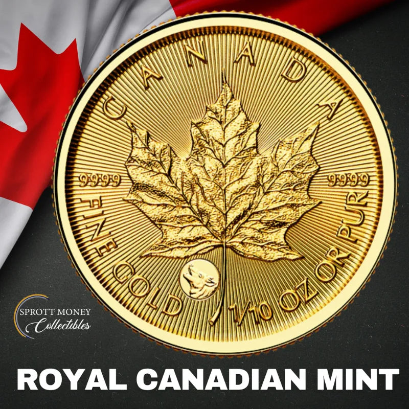 2026 Treasured Gold Maple Leaf Wolf Privy Mark 1/10 oz Pure Gold Coin - Royal Canadian Mint