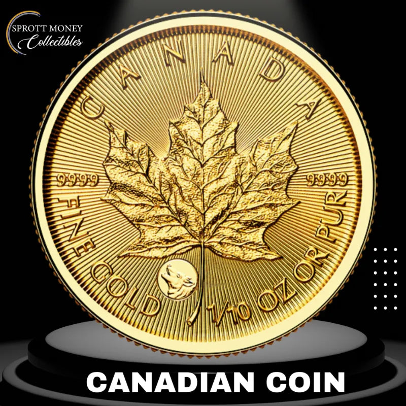 2026 Treasured Gold Maple Leaf Wolf Privy Mark 1/10 oz Pure Gold Coin - Royal Canadian Mint