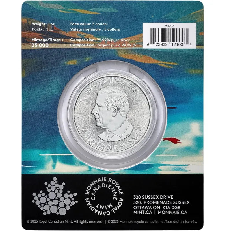2026 1oz Pure Silver Maple Leaf Coin-Treasured Silver Maple Leaf: Privy Mark - Royal Canadian Mint