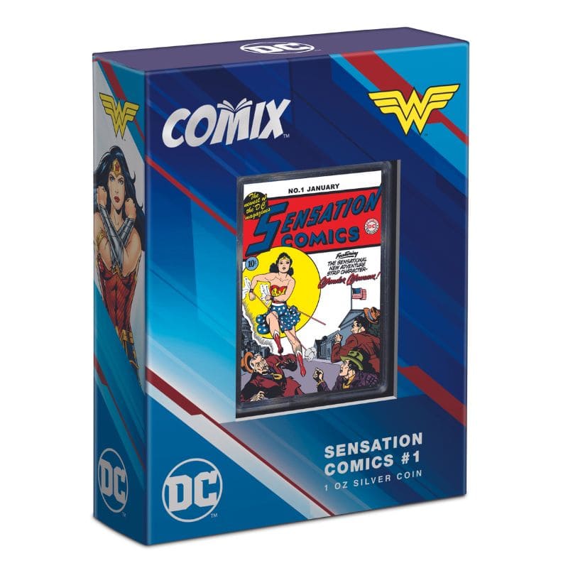 2024 Comix: Sensation Comics #1 Wonder Woman TM 1 Troy Oz Pure Silver Coin