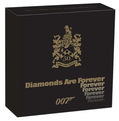 2021 James Bond Diamonds are Forever 50th Anniversary 1 oz Silver Proof Coloured Coin - Sprott Money Collectibles